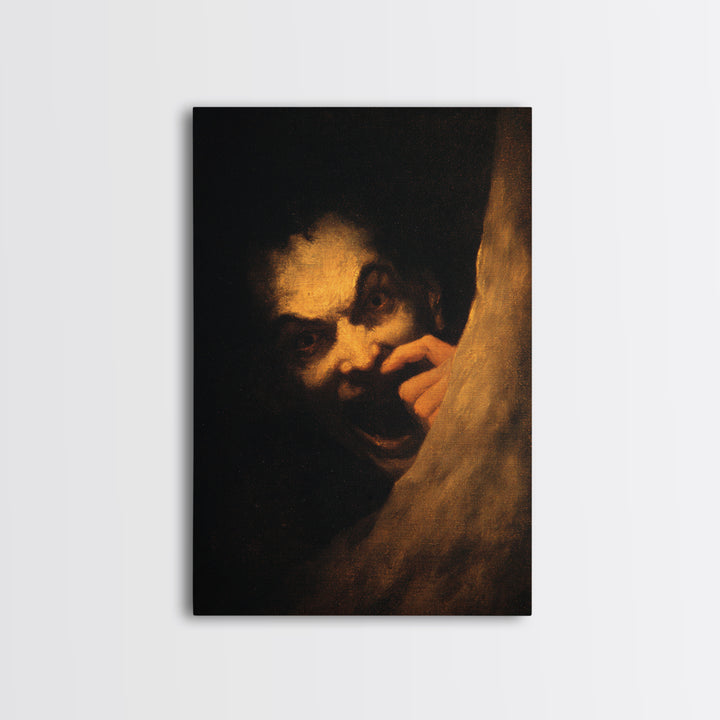 The Dream Eater, Dark Romantic Horror Art, Vertical Wall Art, Dark Fantasy Wall Art, Framed Canvas Print, Halloween Wall Art