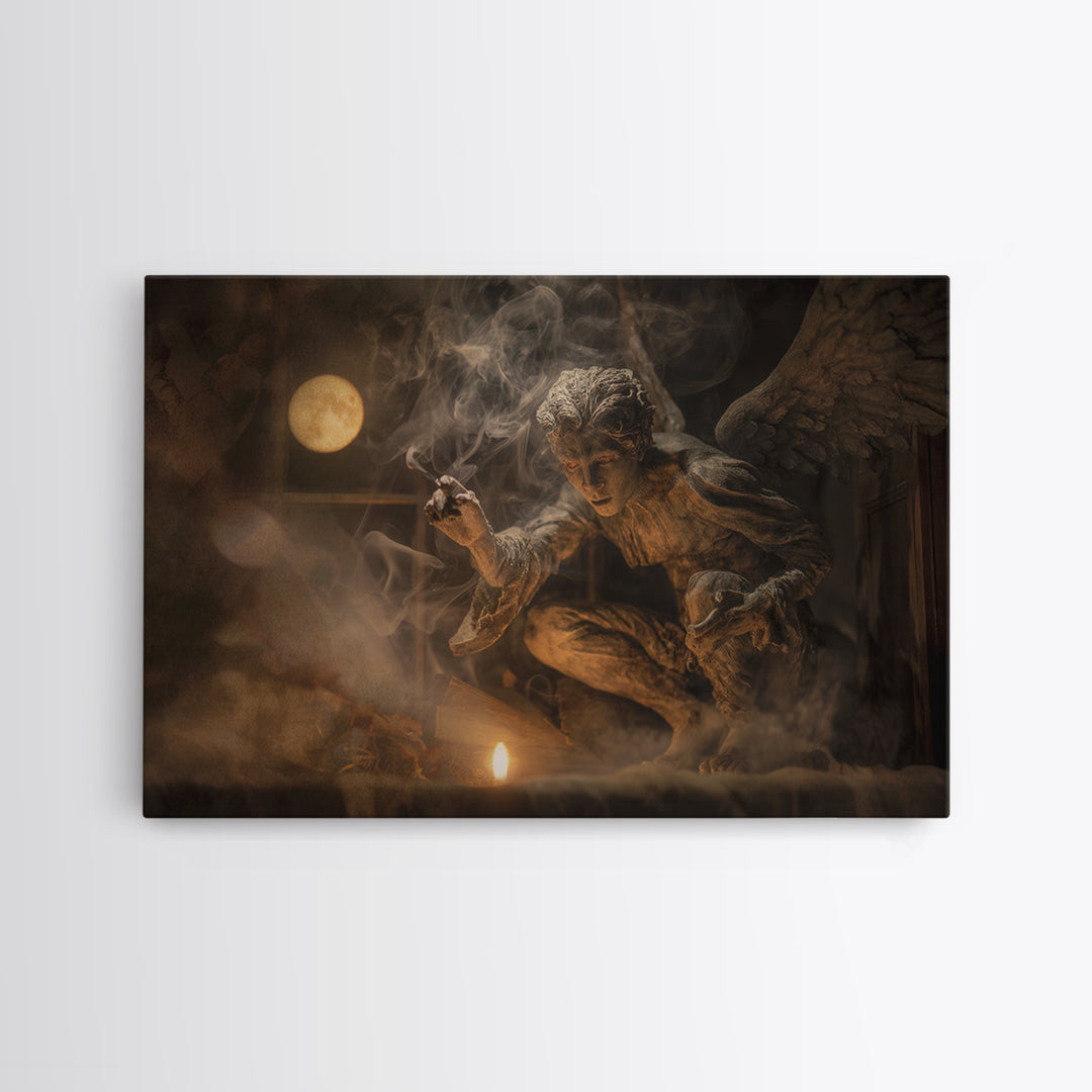 The Dream Eater, Visionary Gothic Art, Landscape Wall Art, Dark Fantasy Wall Art, Canvas Print, Halloween Wall Art, Dark Fantasy Art