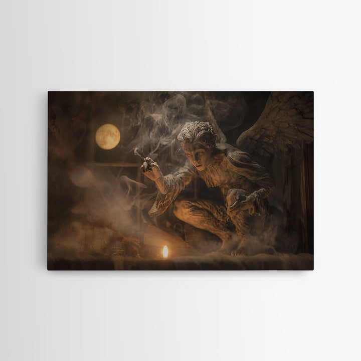 The Dream Eater, Visionary Gothic Art, Landscape Wall Art, Dark Fantasy Wall Art, Canvas Print, Halloween Wall Art, Dark Fantasy Art