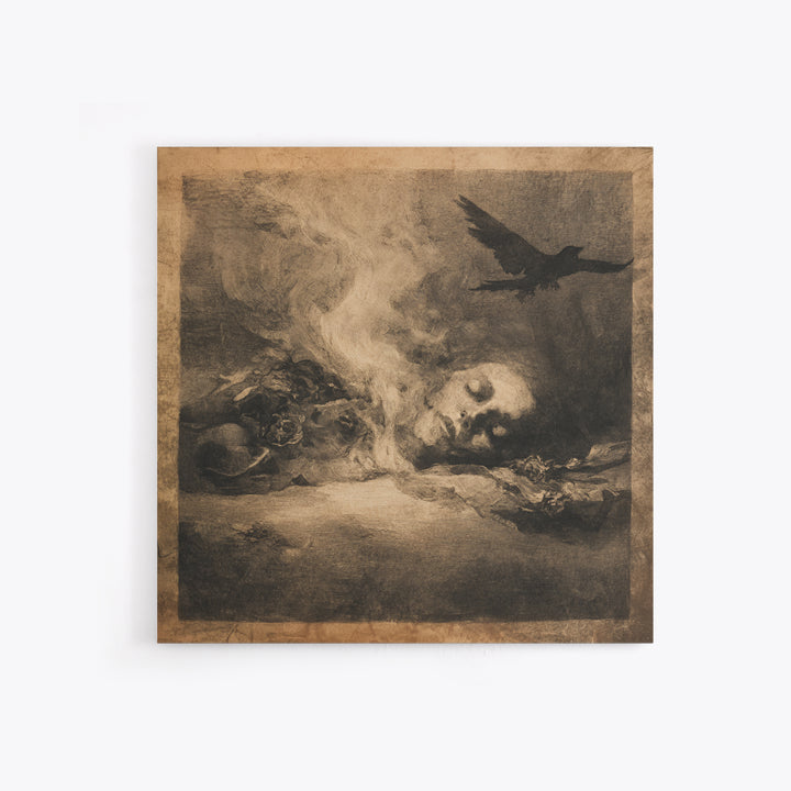 The Dream Eater, Symbolist Dream Art, Square Wall Art, Macabre Wall Art, Canvas Print, Halloween Wall Art, Statement Wall Art