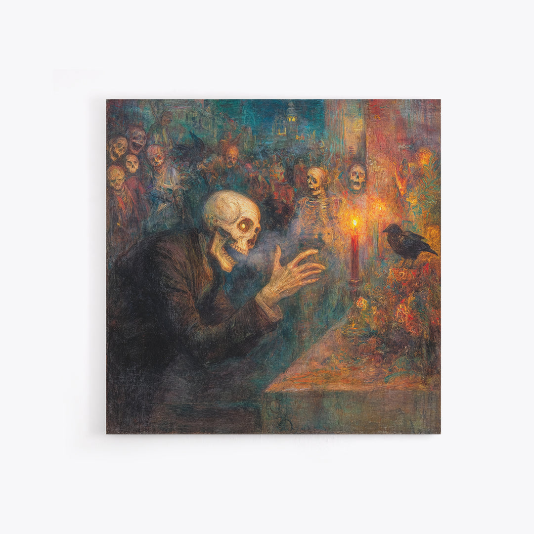 The Dream Eater, Grotesque Carnival Art, Square Wall Art, Dark Halloween Decor, Canvas Print, Halloween Wall Art, Collectible Wall Decor