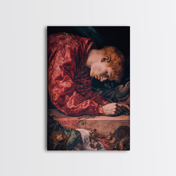 The Royal Coffin Maker, Dark Renaissance Art, Vertical Wall Art, Macabre Wall Art, Canvas Print, Halloween Wall Art