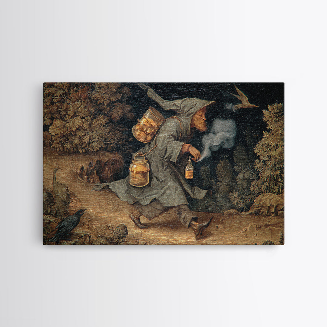 The Soul Collector, Medieval Grotesque Art, Landscape Wall Art, Gothic Horror Wall Art, Canvas Print, Halloween Wall Art