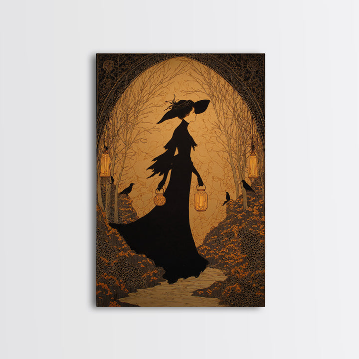 The Soul Collector, Decadent Line Art, Vertical Wall Art, Macabre Wall Art, Canvas Print, Halloween Wall Art, Dark Fantasy Art