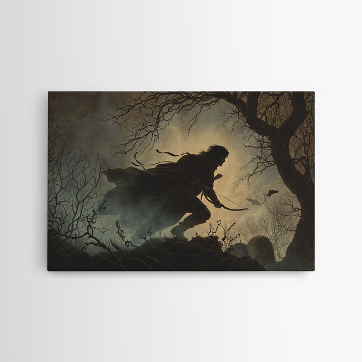 The Ghost Of The Witch Hunter, Romantic Gothic Landscape, Landscape Wall Art, Macabre Wall Art, Canvas Print, Halloween Wall Art