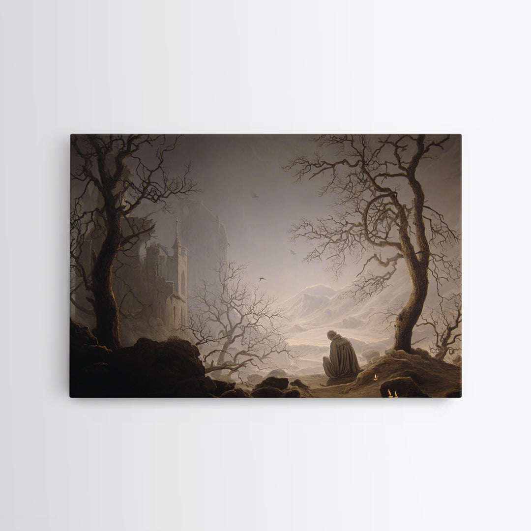 The Ghost Bakery, Romantic Gothic Landscape, Landscape Wall Art, Macabre Wall Art, Canvas Print, Halloween Wall Art