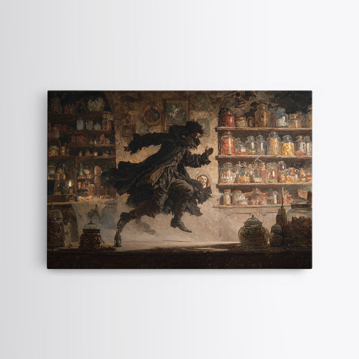 The Goblin Candy Shop, Symbolist Gothic Landscape, Landscape Wall Art, Dark Halloween Decor, Canvas Print, Halloween Wall Art