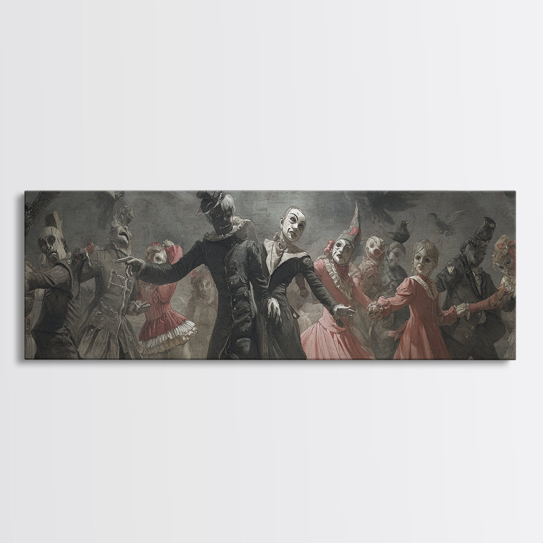 The Haunted Toy Parade, Dark Symbolist Art, Extra Wide Wall Art, Dark Fantasy Wall Art, Framed Canvas Print, Halloween Wall Art