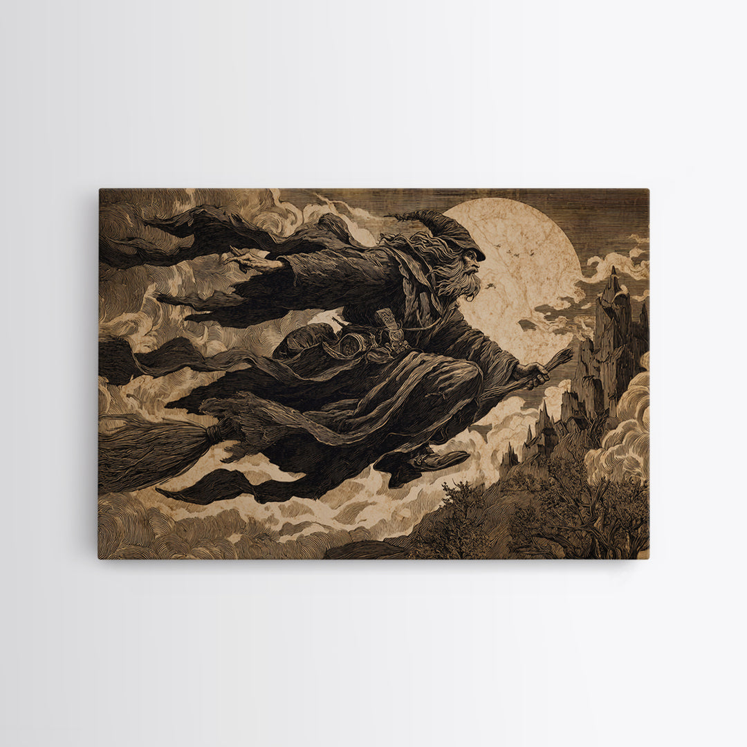 The Candy Corn Kingdom, Baroque Witchcraft Art, Landscape Wall Art, Dark Fantasy Wall Art, Framed Canvas Print, Halloween Wall Art