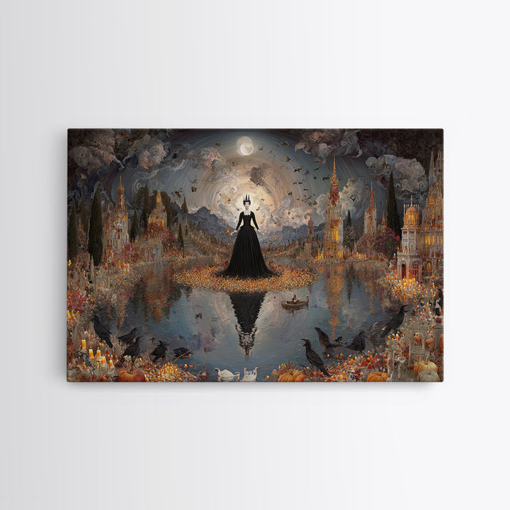 The Candy Corn Kingdom, Symbolist Gothic Landscape, Landscape Wall Art, Dark Fantasy Wall Art, Canvas Print, Halloween Wall Art