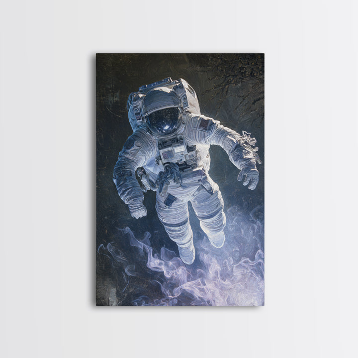 The Astronaut Ghost, Expressionist Gothic Art, Vertical Wall Art, Dark Fantasy Wall Art, Canvas Print, Halloween Wall Art, Halloween Decor