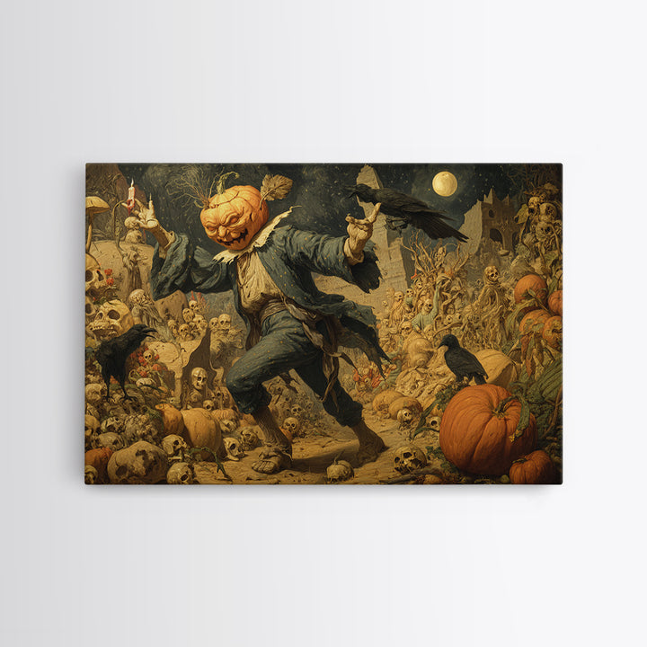 Desert Halloween, Medieval Grotesque Art, Landscape Wall Art, Dark Fantasy Wall Art, Canvas Print, Halloween Wall Art