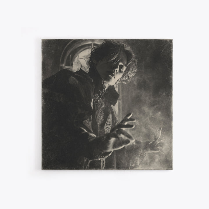 The Cathedral Of Bones, Dark Symbolist Art, Square Wall Art, Dark Fantasy Wall Art, Canvas Print, Halloween Wall Art