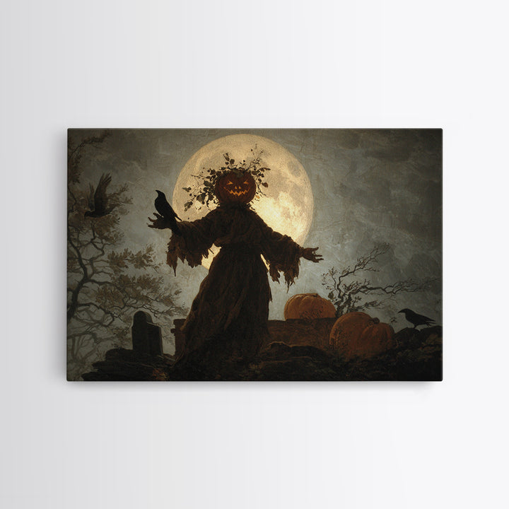 The Personification Of October, Romantic Gothic Landscape, Landscape Wall Art, Macabre Wall Art, Canvas Print, Halloween Wall Art