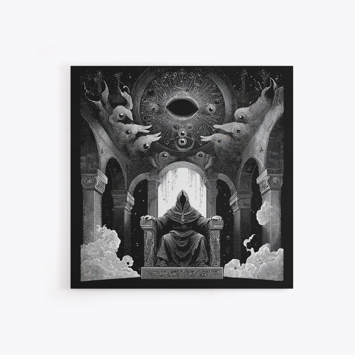 The Dreaming Priest Of The Outer Gate, Symbolist Dream Art, Square Wall Art, Dark Fantasy Wall Art, Canvas Print, Halloween Wall Art