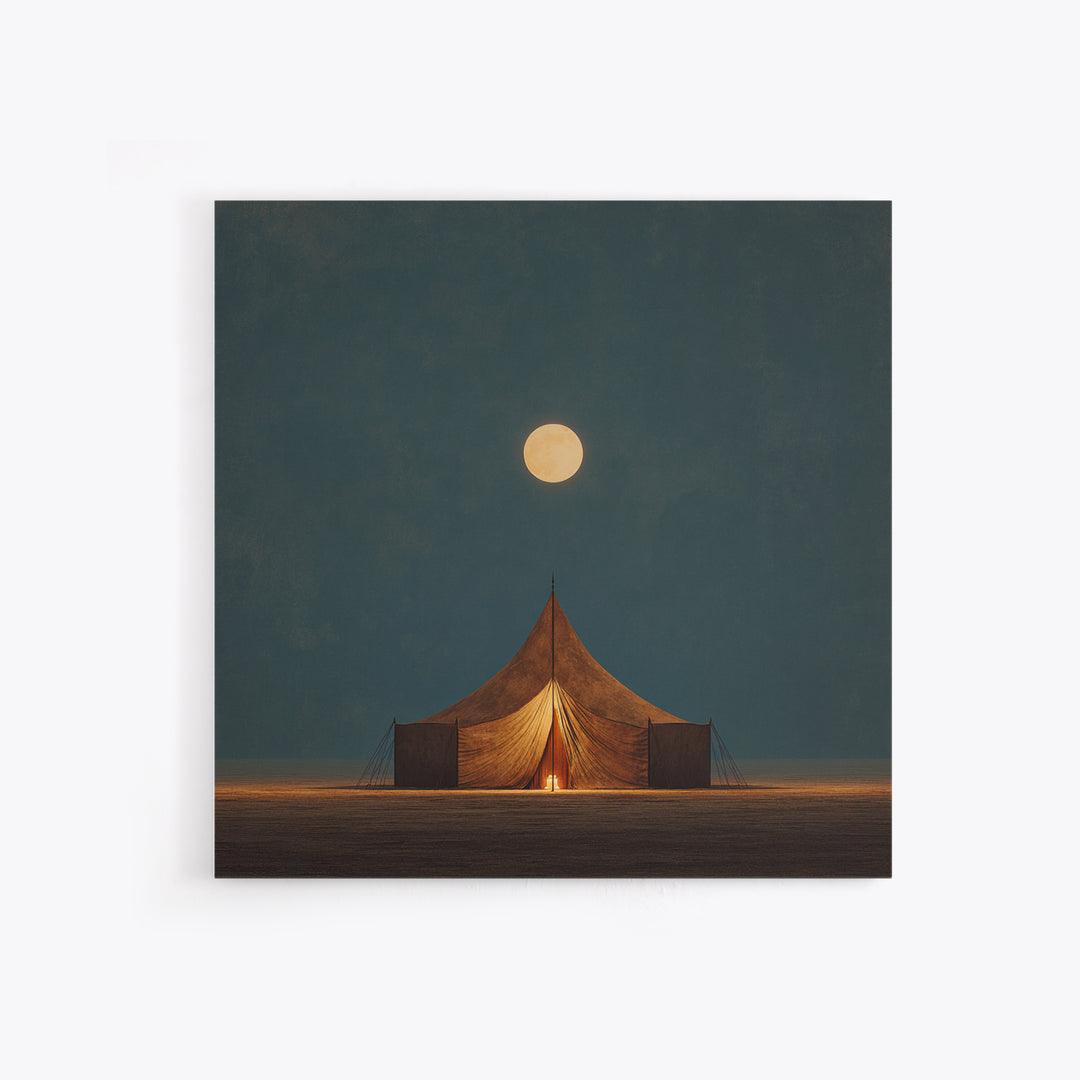 Moroccan Desert Tent Framed Canvas Print, Desert Art, Abstract Wall Art, Southwestern Decor, Desert, Digital Download Art, DES-1x1-11