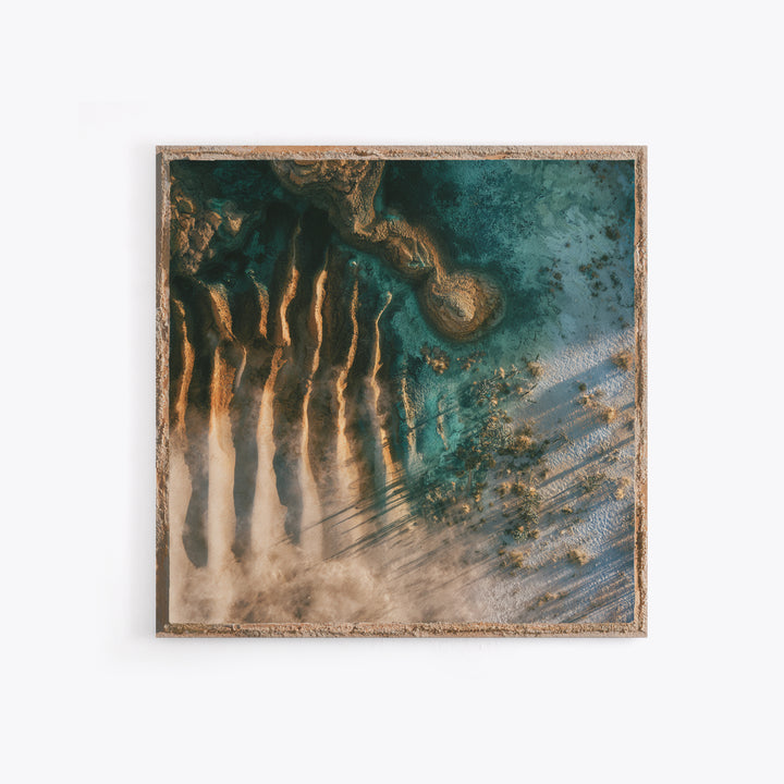 Wind Carved Dune Patterns from Above Canvas Print, Desert Art, Print, Southwestern Decor, Fine Art, Desert, Watercolor Painting, DES-1x1-20