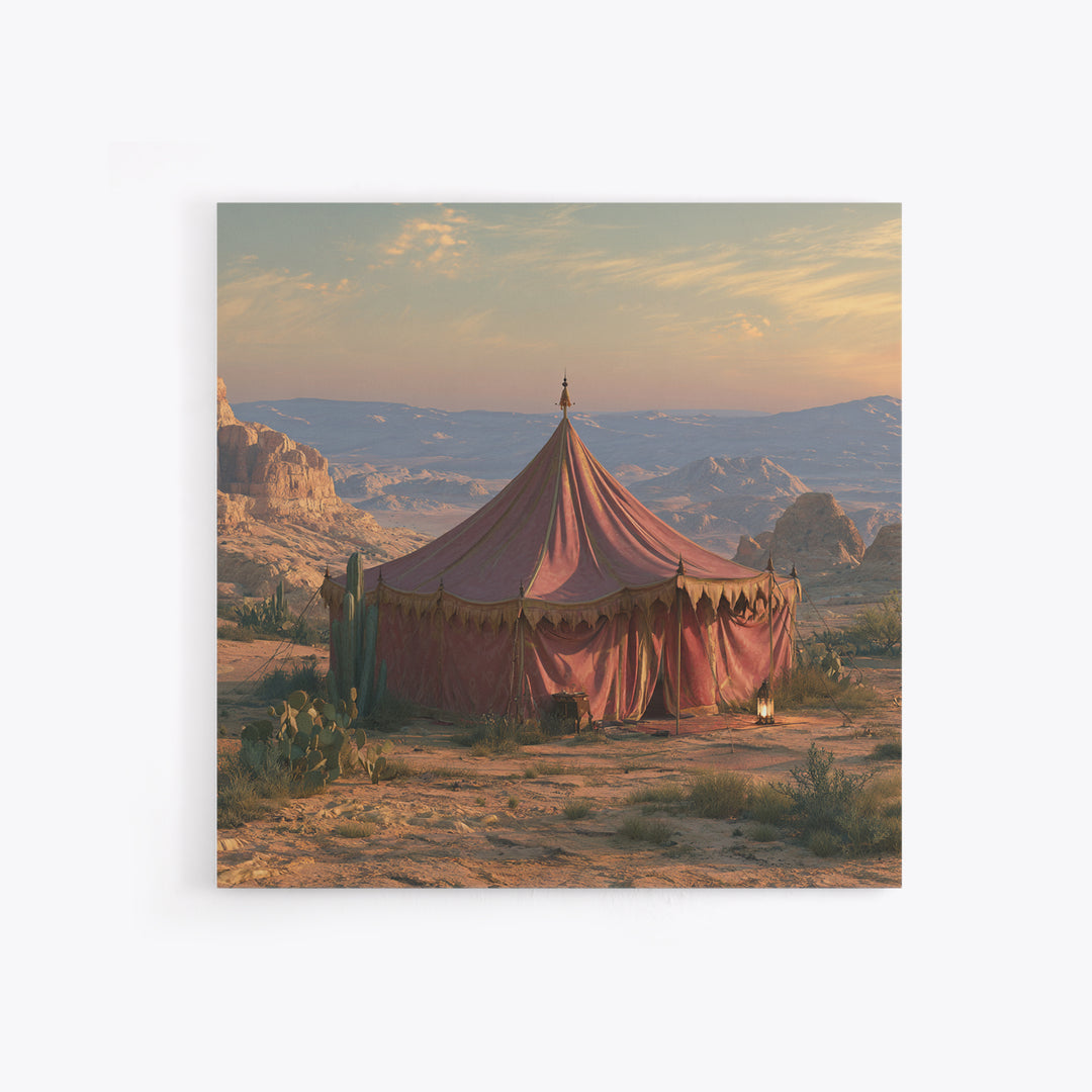Moroccan Desert Tent Canvas Print, Desert Art, Bedroom Wall Art, Southwestern Decor, Fine Art, Desert, Fine Art Print, DES-1x1-35