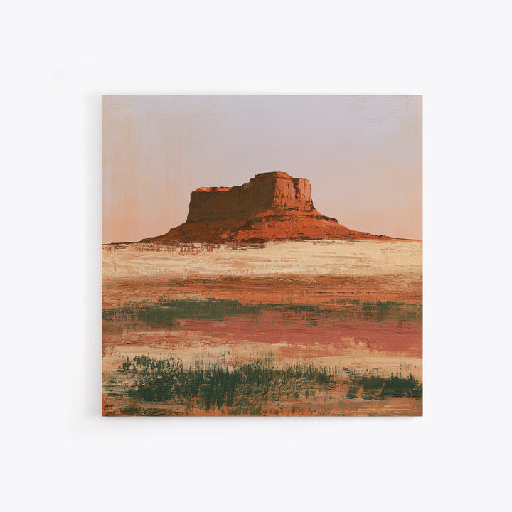 Abstract Mesa Landscape Framed Canvas Print, Desert Art, Gallery Decor, Southwestern Decor, Fine Art, Desert, Home Decor, DES-1x1-51