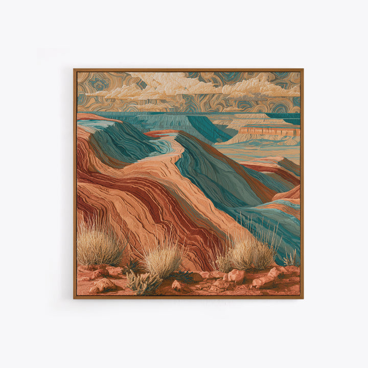Wind Carved Dune Patterns from Above Canvas Print, Desert Art, Digital Download Art, Southwestern Decor, Fine Art, Desert, DES-1x1-92