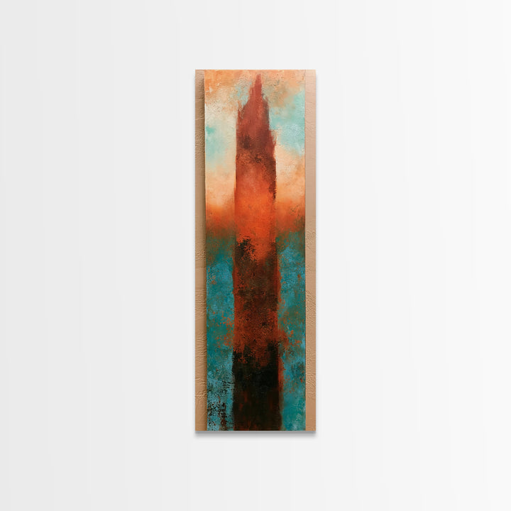 Abstract Heatwave Horizon Canvas Print, Desert Art, Boho Wall Art, Southwestern Decor, Fine Art, Desert, Living Room Art, DES-1x3-25