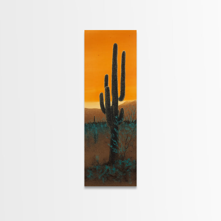 Sandstone Canyon with Dramatic Light Beam Framed Canvas Print, Desert Art, Modern Wall Art, Southwestern Decor, Desert, DES-1x3-52