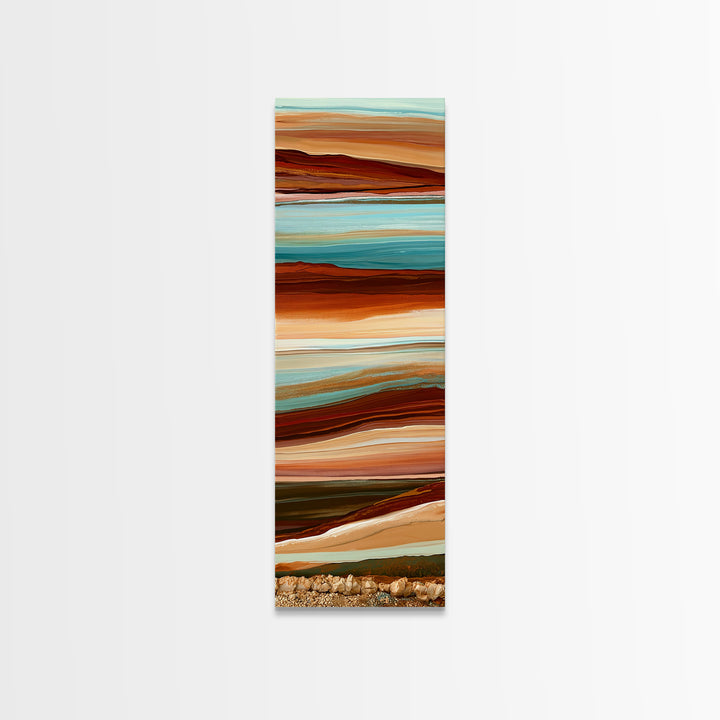Abstract Heatwave Horizon Canvas Print, Desert Art, Home Decor, Southwestern Decor, Desert, Printable Art, Living Room Decor, DES-1x3-97