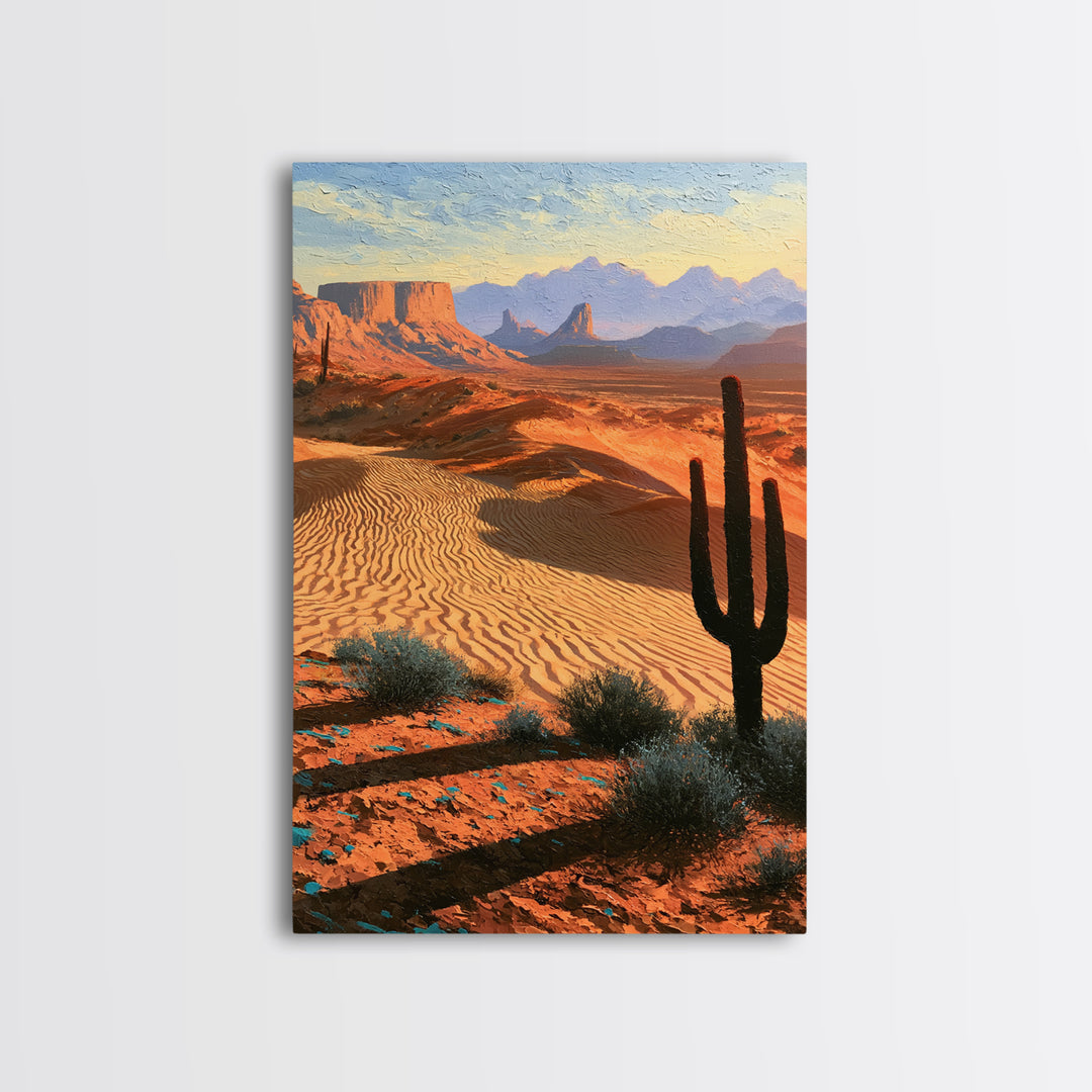 Wind Carved Dune Patterns from Above Framed Canvas Print, Desert Art, Abstract Wall Art, Southwestern Decor, Fine Art, Desert, DES-2x3-100