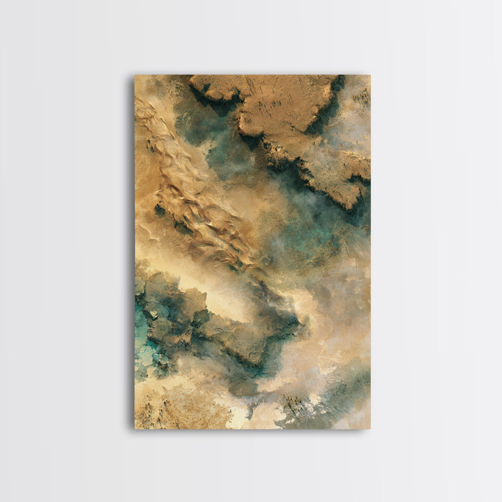 Wind Carved Dune Patterns from Above Framed Canvas Print, Desert Art, Original Art, Southwestern Decor, Fine Art, Desert, DES-2x3-52