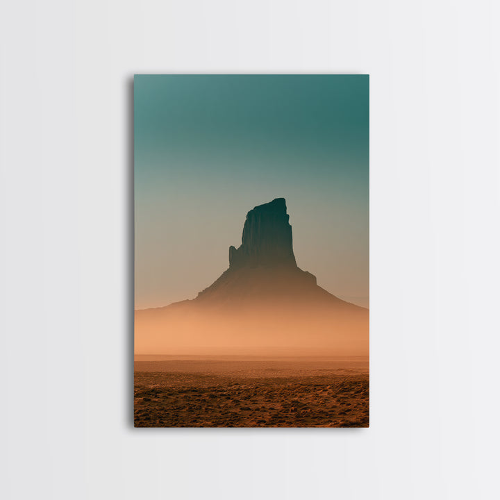 Monument Valley Silhouette Canvas Print, Desert Art, Landscape Art, Southwestern Decor, Oil Painting, Desert, Art Print, DES-2x3-65
