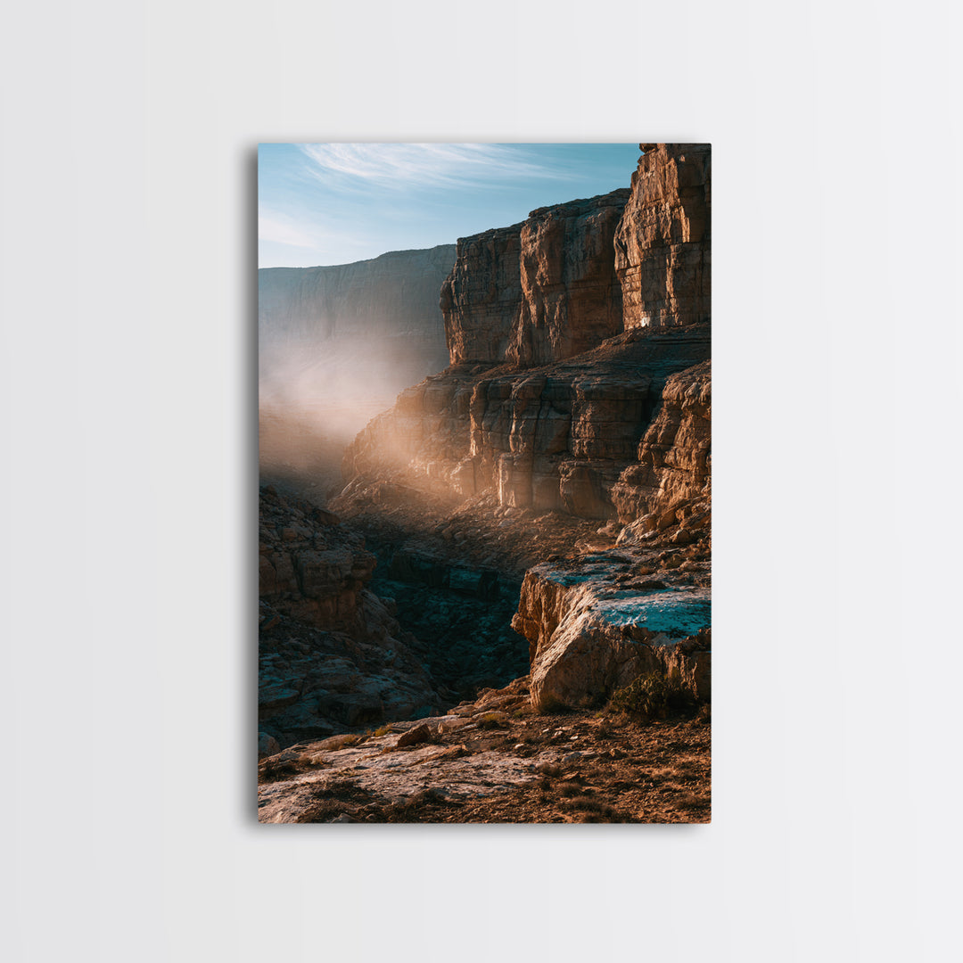 Sandstone Canyon with Dramatic Light Beam Canvas Print, Desert Art, Digital Download Art, Southwestern Decor, Fine Art, Desert, DES-2x3-96