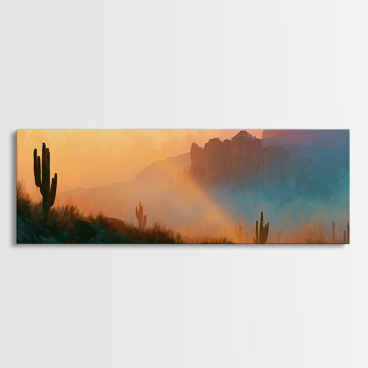 Sandstone Canyon with Dramatic Light Beam Canvas Print, Desert Art, Landscape Art, Southwestern Decor, Fine Art, Desert, DES-3x1-8
