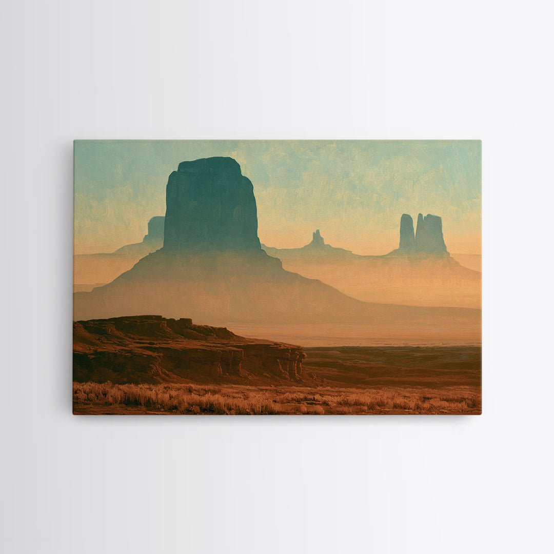 Monument Valley Silhouette Canvas Print, Desert Art, Luxury Decor, Southwestern Decor, Fine Art, Desert, Wall Art Prints, DES-3x2-37