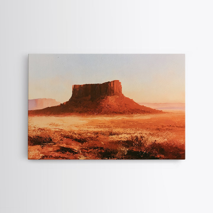 Abstract Mesa Landscape Framed Canvas Print, Desert Art, Wall Art Prints, Southwestern Decor, Fine Art, Desert, Boho Decor, DES-3x2-79