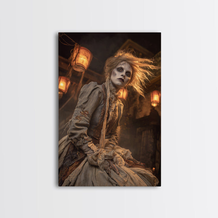The Banshee Singer, Vertical Wall Art, Spooky Home Decor, Canvas Print, Halloween Wall Decor, Gothic Home Decor, Halloween Wall Art