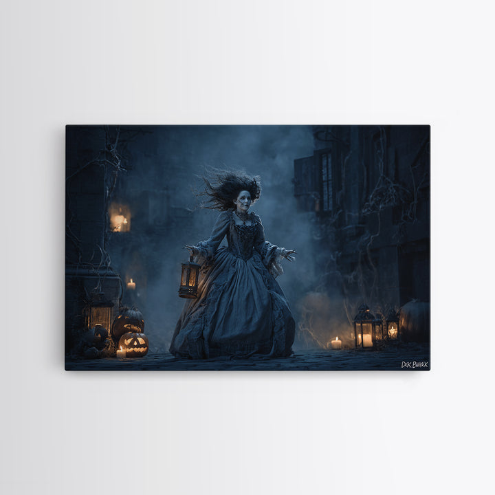 The Banshee Singer, Landscape Wall Art, Haunted Gothic Art, Framed Canvas Print, Halloween Wall Decor, Gothic Home Decor