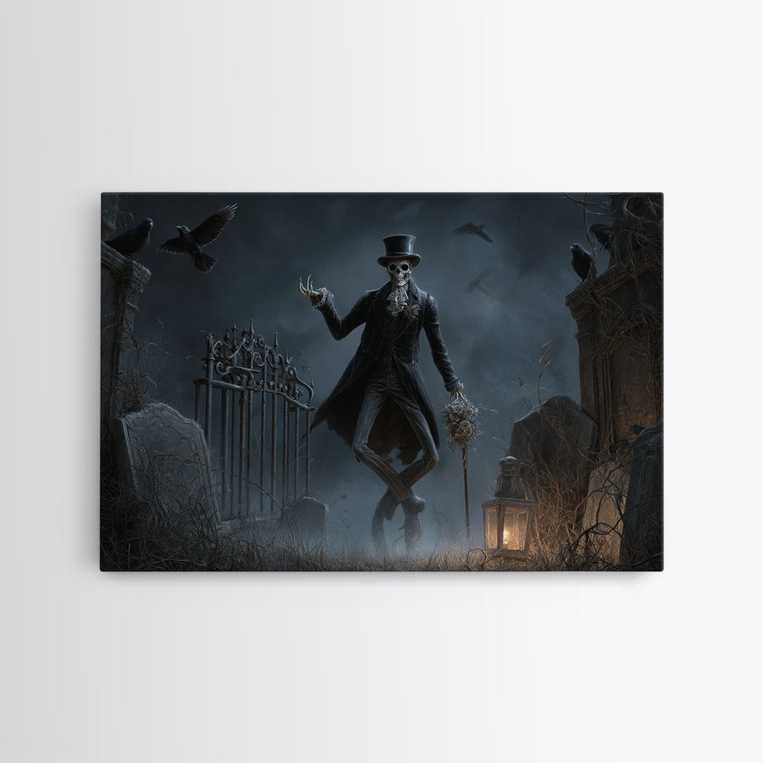 The Ghostly Groom, Landscape Wall Art, Spooky Home Decor, Canvas Print, Halloween Wall Decor, Gothic Home Decor, Halloween Wall Art