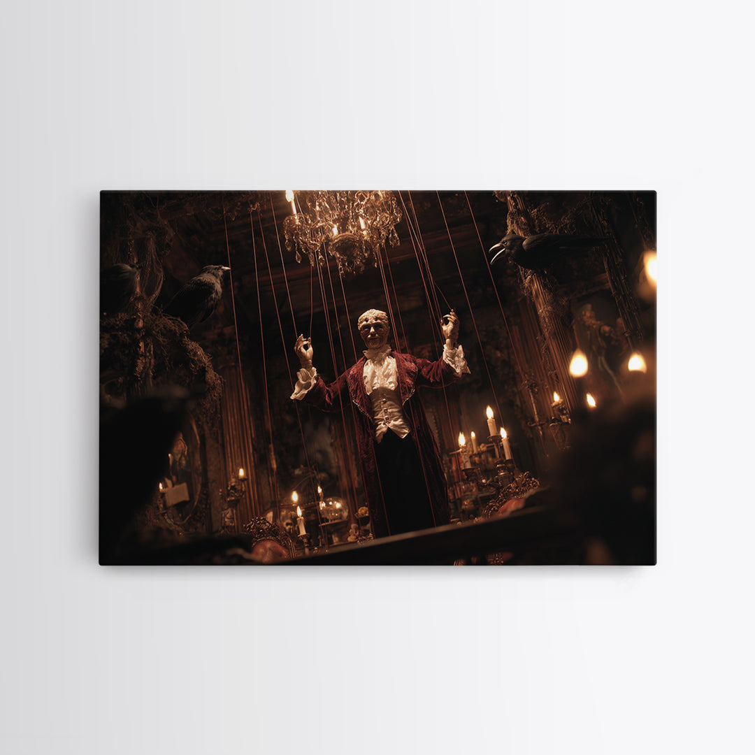 The Marionette Master, Landscape Wall Art, Dark Halloween Decor, Canvas Print, Halloween Wall Decor, Gothic Home Decor, Horror Wall Art