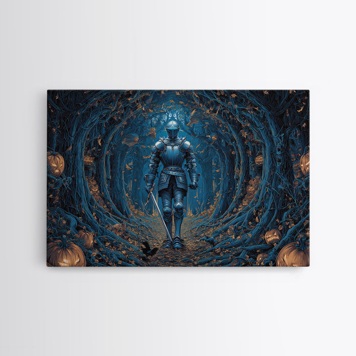 The Spectral Knight, Landscape Wall Art, Dark Fantasy Wall Art, Canvas Print, Halloween Wall Decor, Gothic Home Decor, Halloween Decor