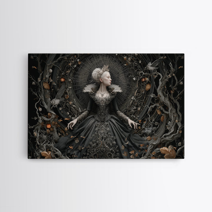 The Spider Queen, Landscape Wall Art, Haunted Gothic Art, Framed Canvas Print, Halloween Wall Decor, Gothic Home Decor, Horror Wall Art