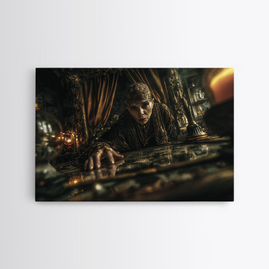 The Cave Oracle, Landscape Wall Art, Dark Halloween Decor, Canvas Print, Halloween Wall Decor, Gothic Home Decor, Collectible Wall Decor