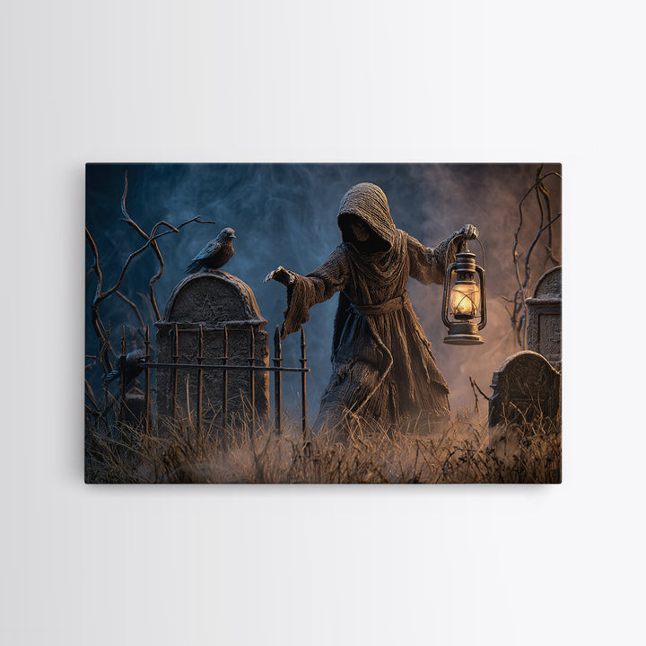 The Crossroads Spirit, Landscape Wall Art, Dark Fantasy Wall Art, Canvas Print, Halloween Wall Decor, Gothic Home Decor, Horror Wall Art