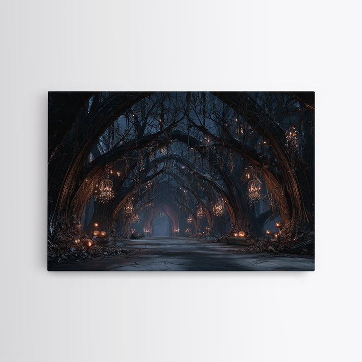 The Witch'S Forest, Landscape Wall Art, Dark Halloween Decor, Canvas Print, Halloween Wall Decor, Gothic Home Decor, Collectible Wall Decor