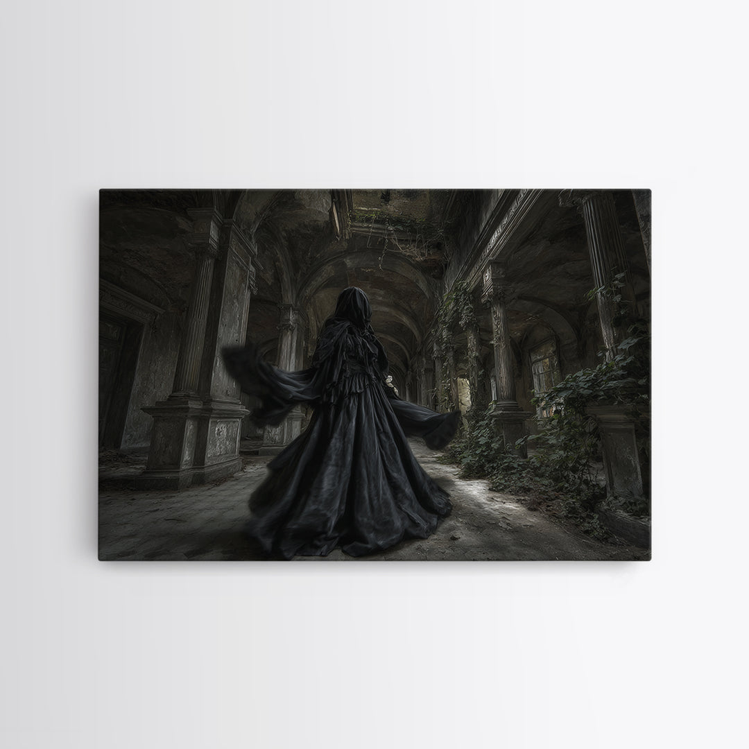 The Derelict Asylum, Landscape Wall Art, Dark Halloween Decor, Canvas Print, Halloween Wall Decor, Gothic Home Decor, Horror Wall Art