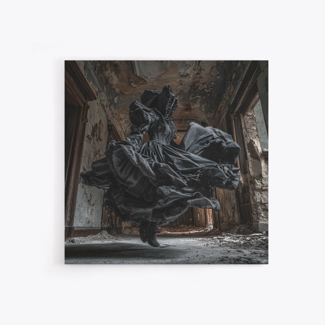 The Derelict Asylum, Square Wall Art, Dark Halloween Decor, Canvas Print, Halloween Wall Decor, Gothic Home Decor, Dark Fantasy Art