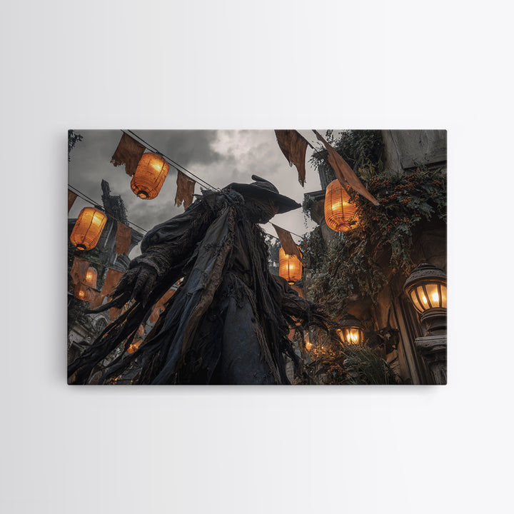 The Monster Parade, Landscape Wall Art, Spooky Home Decor, Canvas Print, Halloween Wall Decor, Gothic Home Decor, Dark Fantasy Art