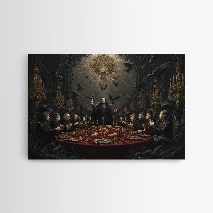 The Vampire Banquet, Landscape Wall Art, Spooky Home Decor, Canvas Print, Halloween Wall Decor, Gothic Home Decor, Spooky Wall Decor