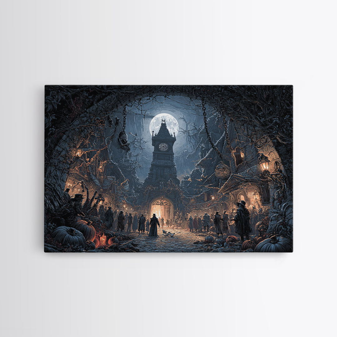 The Thirteenth Bell, Landscape Wall Art, Spooky Home Decor, Canvas Print, Halloween Wall Decor, Gothic Home Decor, Horror Wall Art