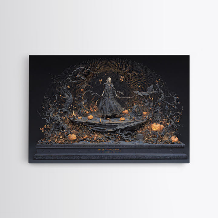 The Halloween Storm, Landscape Wall Art, Dark Halloween Decor, Canvas Print, Halloween Wall Decor, Gothic Home Decor, Spooky Wall Decor