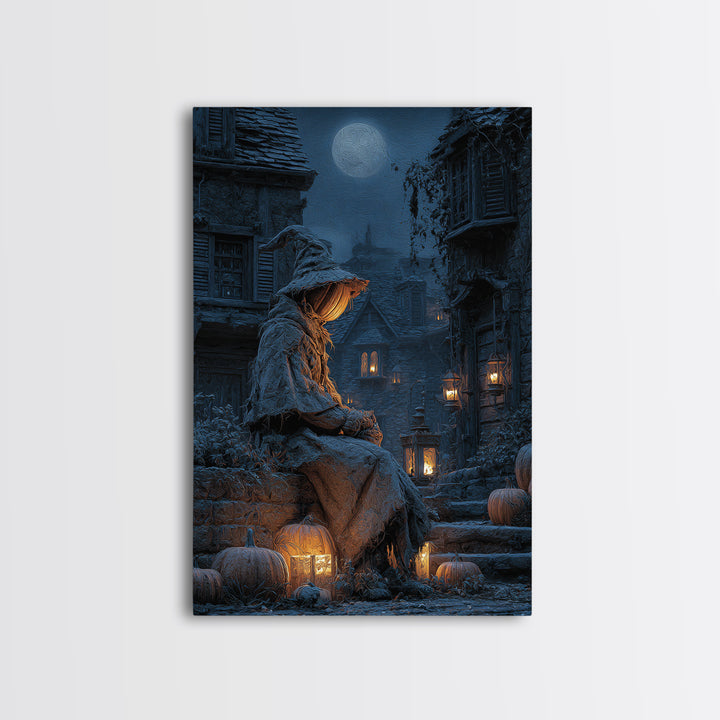 The First Frost Awakening, Vertical Wall Art, Gothic Horror Wall Art, Framed Canvas Print, Halloween Wall Decor, Gothic Home Decor